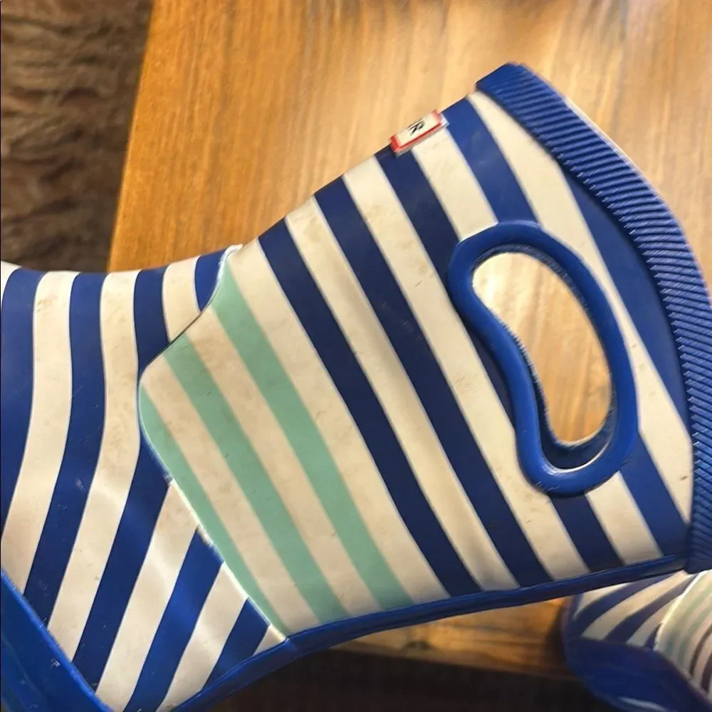 Hunter Blue and White Rain & Snow Boots